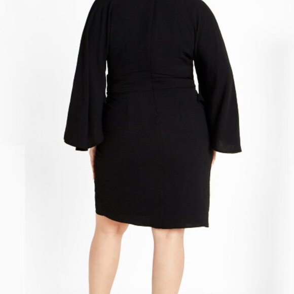 ✨ CIty Chic Malani Dress – Size 16 - Flare Sleeve Mini in Bold Style ✨0041 - Picture 2 of 8